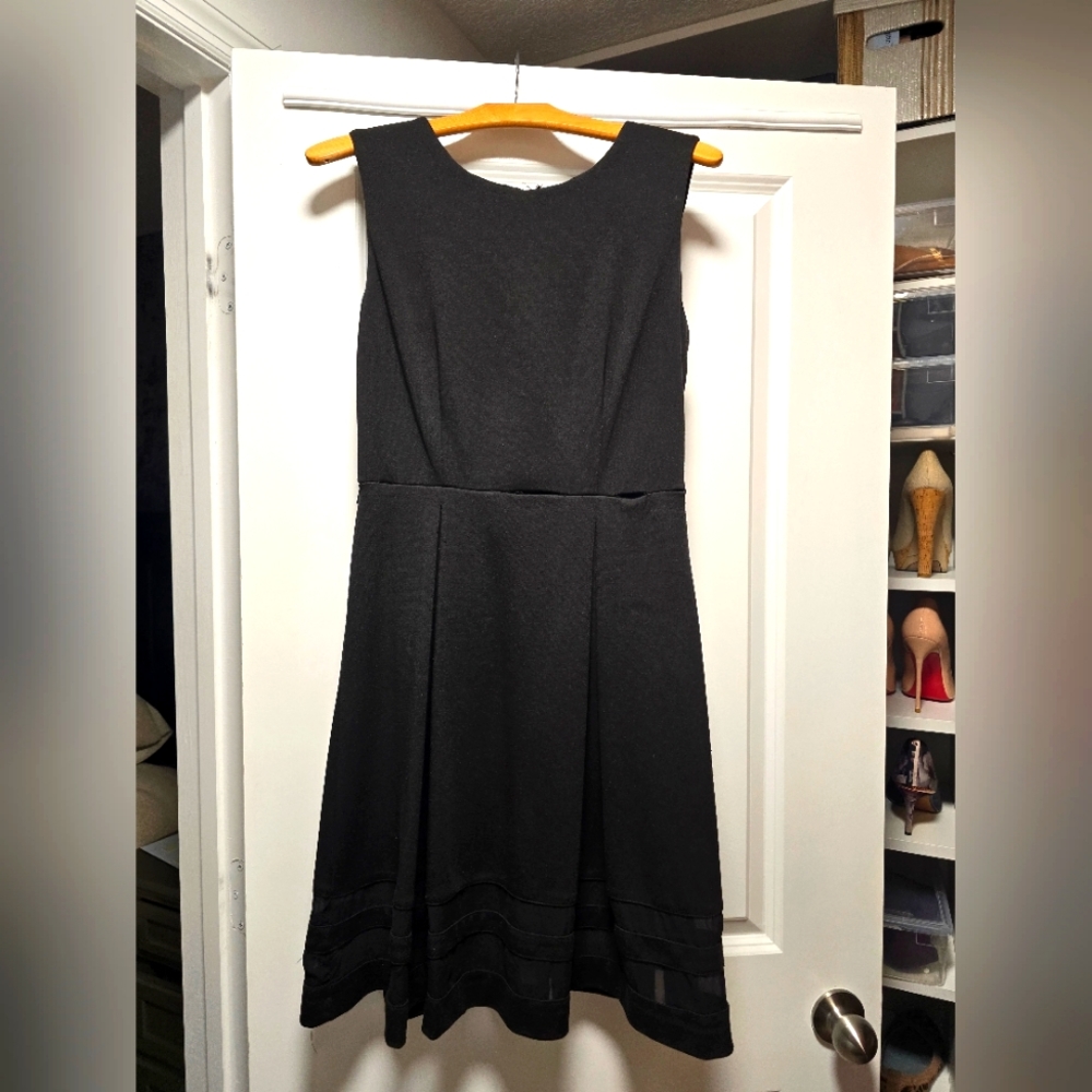 Calvin Klein Black Sleeveless A-Line Dress